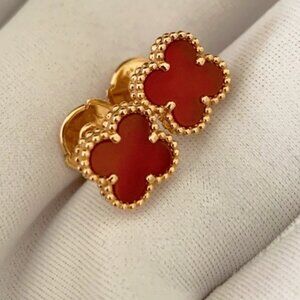 Van Cleef & Arpels 18k red stud earrings
